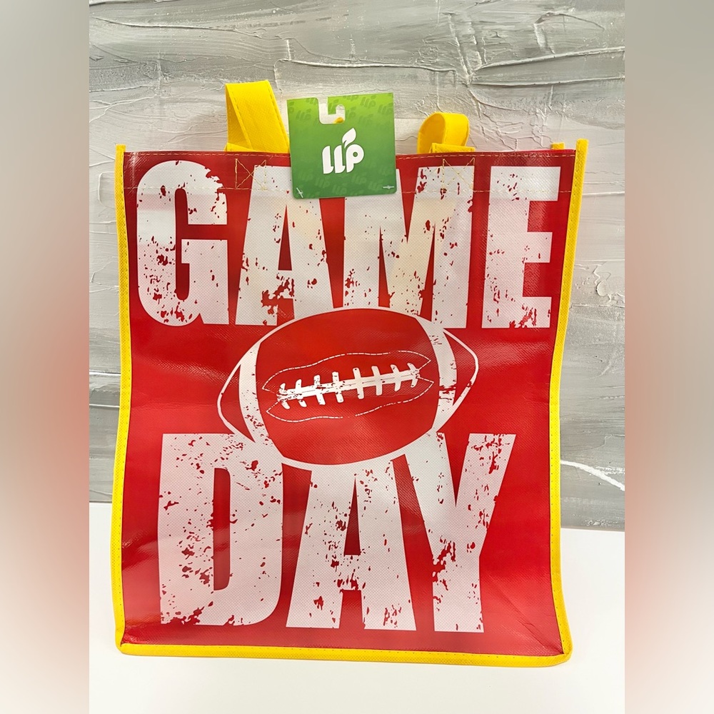 Game Day Football Tote Reusable Shopping Bag  **New With Tag**